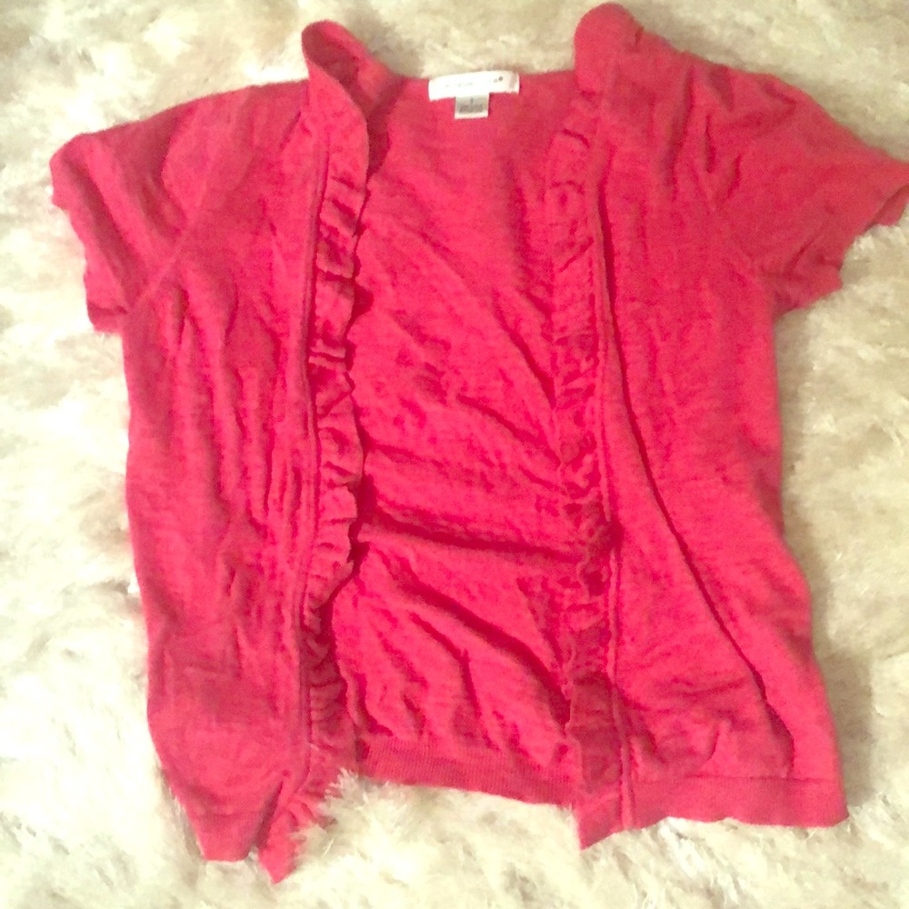 Pink short sleeved cardigan